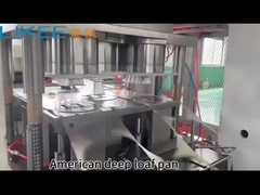 Американская глубокая хлебная кастрюля Алюминиевая фольга Прессовая машина Операционная линия Видео