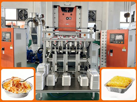 Машина для изготовления алюминиевой фольги LK-T80 с гидравлической быстрой сменой формы за 15 минут, мощностью 80 тонн и работоспособностью 24 часа